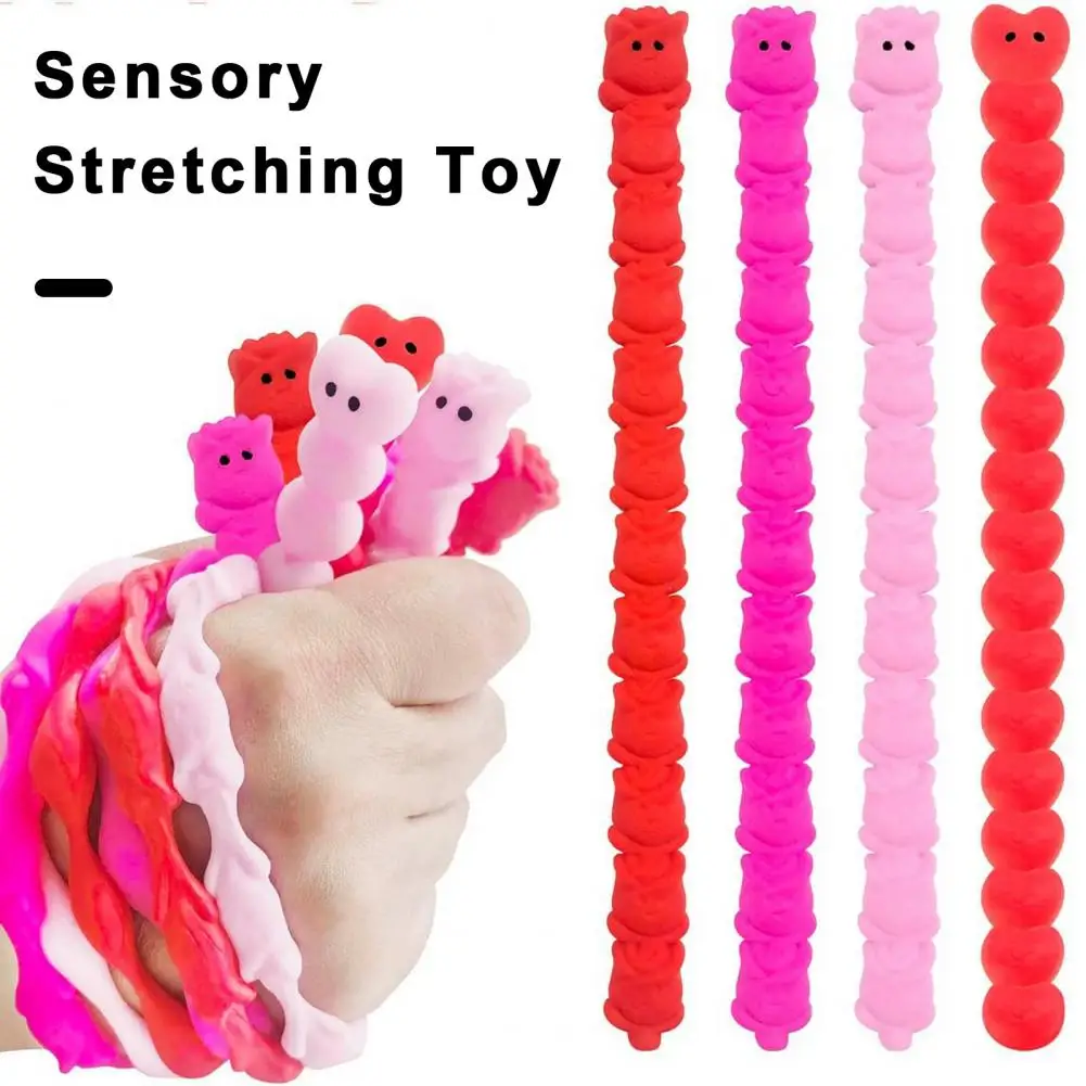 

Stress Relief Rope Toy Colorful Stretchy Rope Fidget Toy Set for Stress Relief Stimulation 15 Long Tpr Noodle for Kids