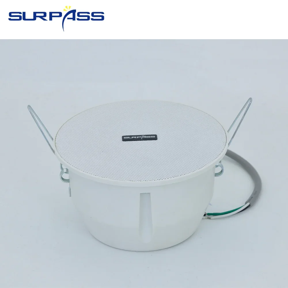 Mini Waterproof Ceiling Speaker 100V Stereo Sound Passive Outdoor Loudspeaker Audio PA System for Shower Bathroom Terrace SPA