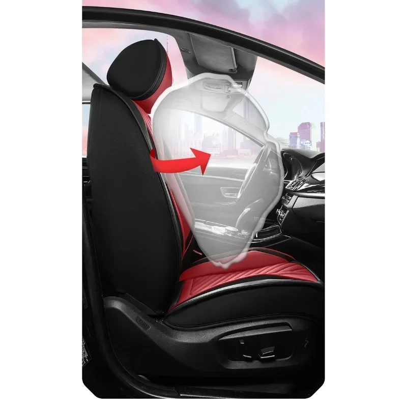 Black PU Leather & Soft Foam Seat Covers For Nissan X-Trail, Qashqai, Juke - Universal Fit