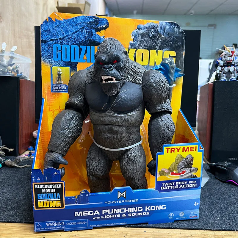 

Genuine Colorful Star Godzilla Battle King Kong 2 Monster Chimpanzee Giant Luminous Sound Action Figure Model Toy