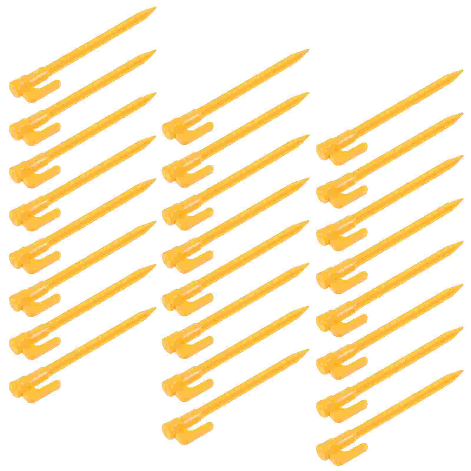 

24 Pcs Faux Grass Outdoor Plastic Tent Stakes Tents Pegs Canopy Artificial Camping Spiral Shape Nail
