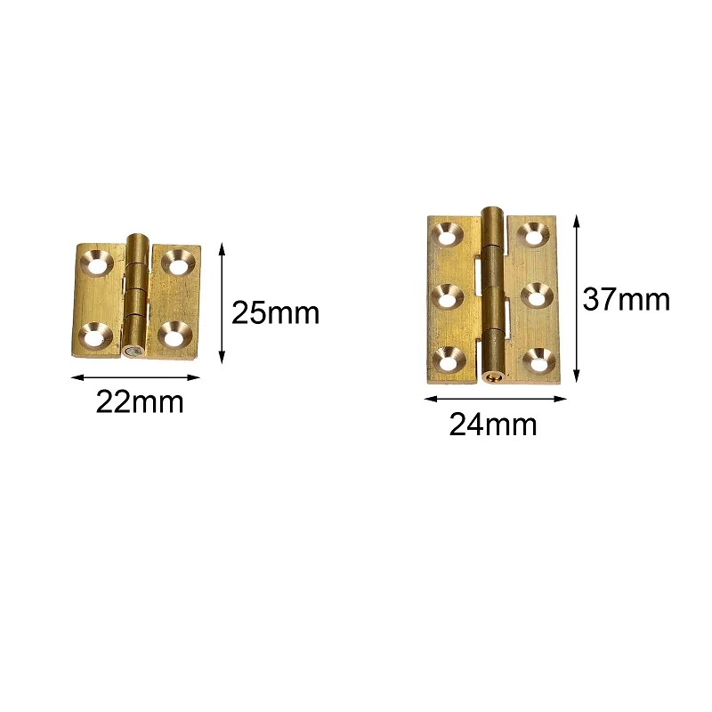 

2pcs Door Hinges Miniature Hinge Jewelry Box Hinges Hardware Fittings 25*22mm/37*24mm Furniture Decorative