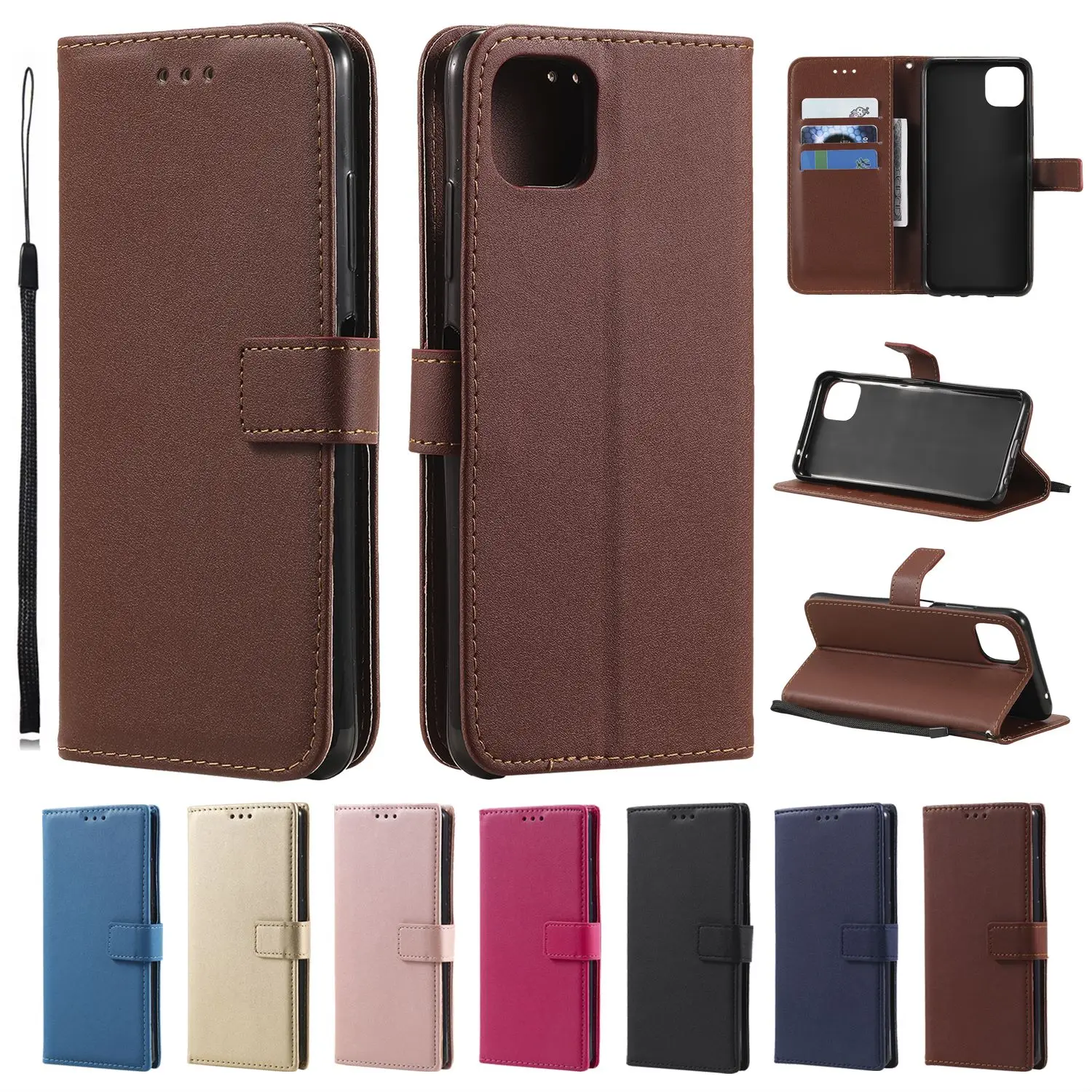 samsung cases cute Wallet Phone Case For Samsung Galaxy A42 A02S M02S A32 A52 A3 A5 A8 A20 A30 M10S A40 A70 A50 A30S A50S S10 Leather Phone Cases kawaii samsung cases