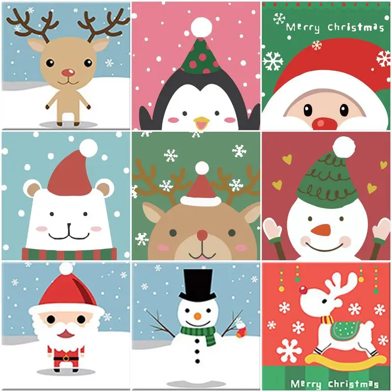 

CHENISTORY 20x20cm Painting By Number Chrismas Decoration Drawing On Canvas For Kids Kits Picture By Number Home Decor