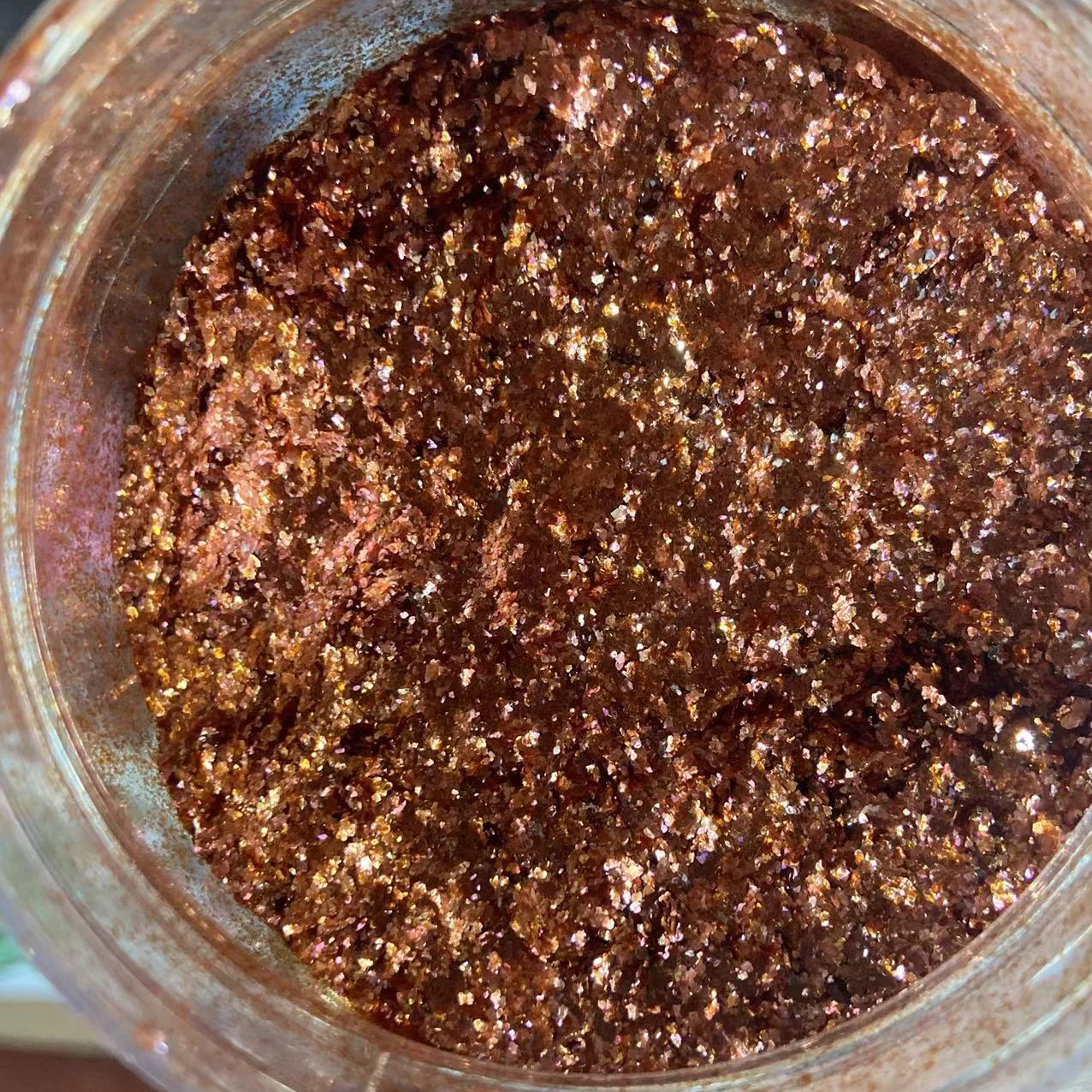 Poudre de mica à gros grains effet scintillant, pigment brillant rouge bronze doré pour nail art, peinture, savon, slime, résine époxy et artisanat 1