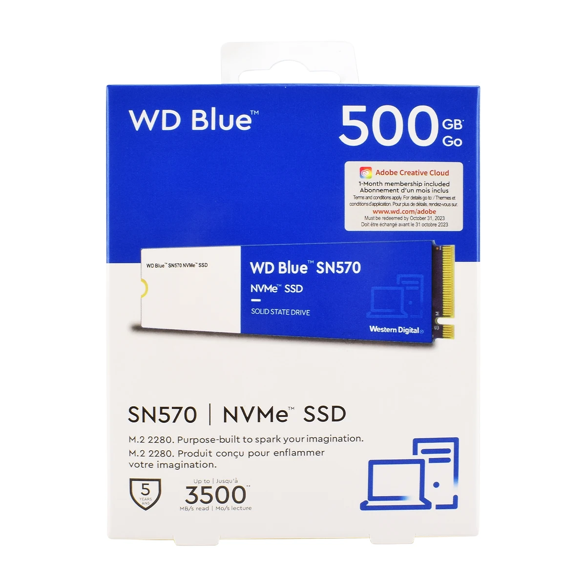 内蔵型SSD WD Blue SN570 2TB NVMe SSD M.2 2280 WD_BLUE SN570 2TB M.2 2280 PCIe Gen3 NVMe up to 3500 MB/s read