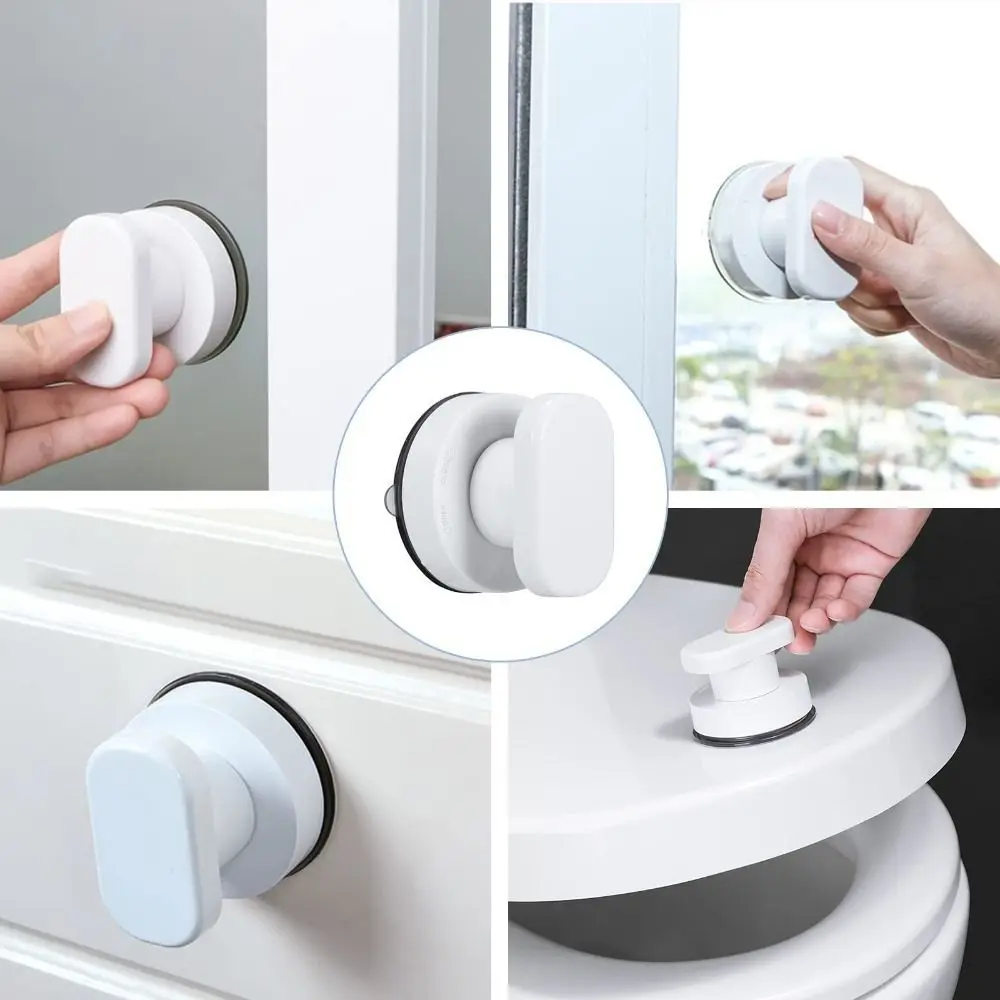 Creative with Suction Cup Shower Handle Anti-slip Furniture Cabinet Knobs Door Pulls Bathtub Pulls