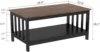 ChooChoo Farmhouse Coffee Table, Black Living Room Table with Shelf, 40 Inch 2