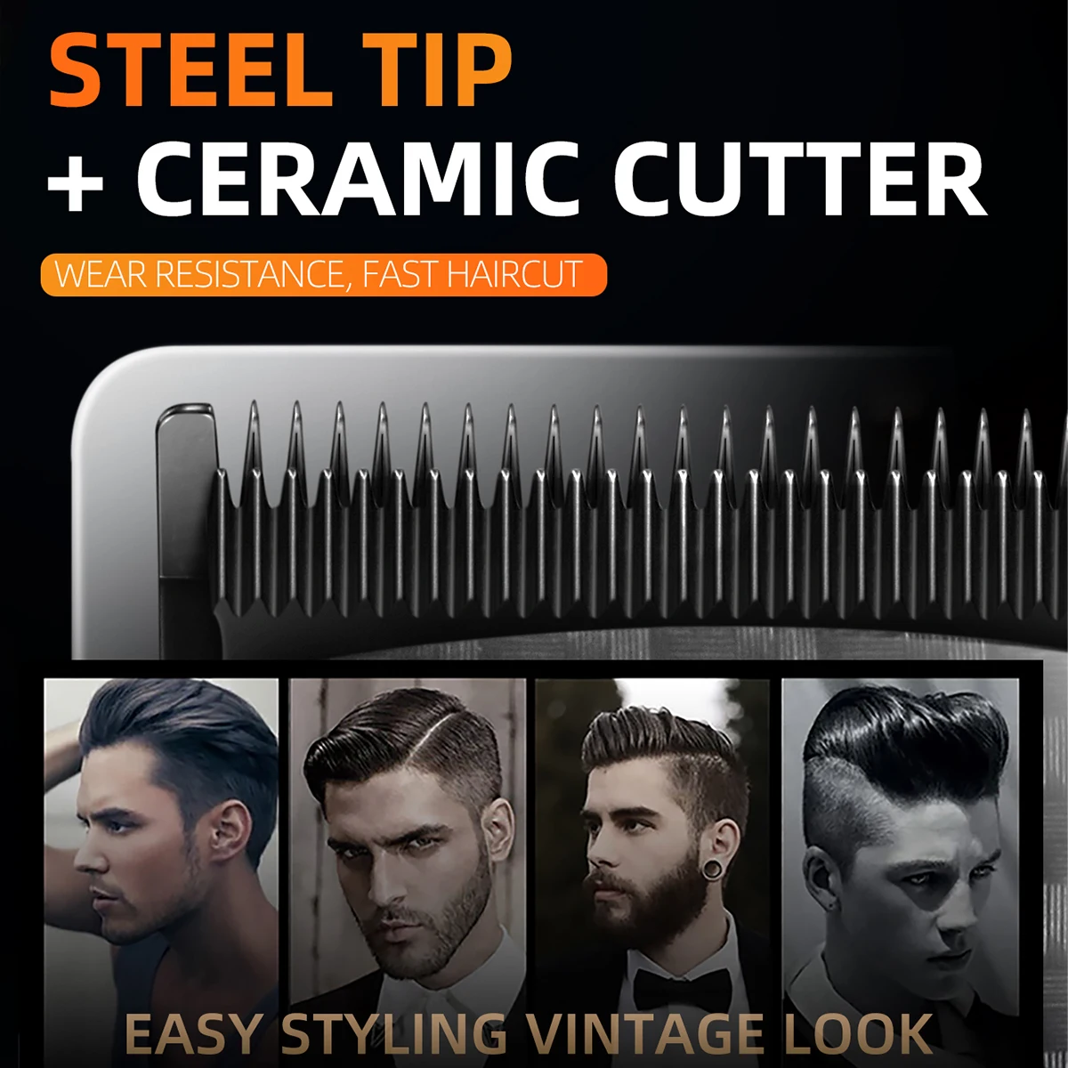 Kemei ماكينة قص الشعر الاحترافية 9000 دورة في الدق...