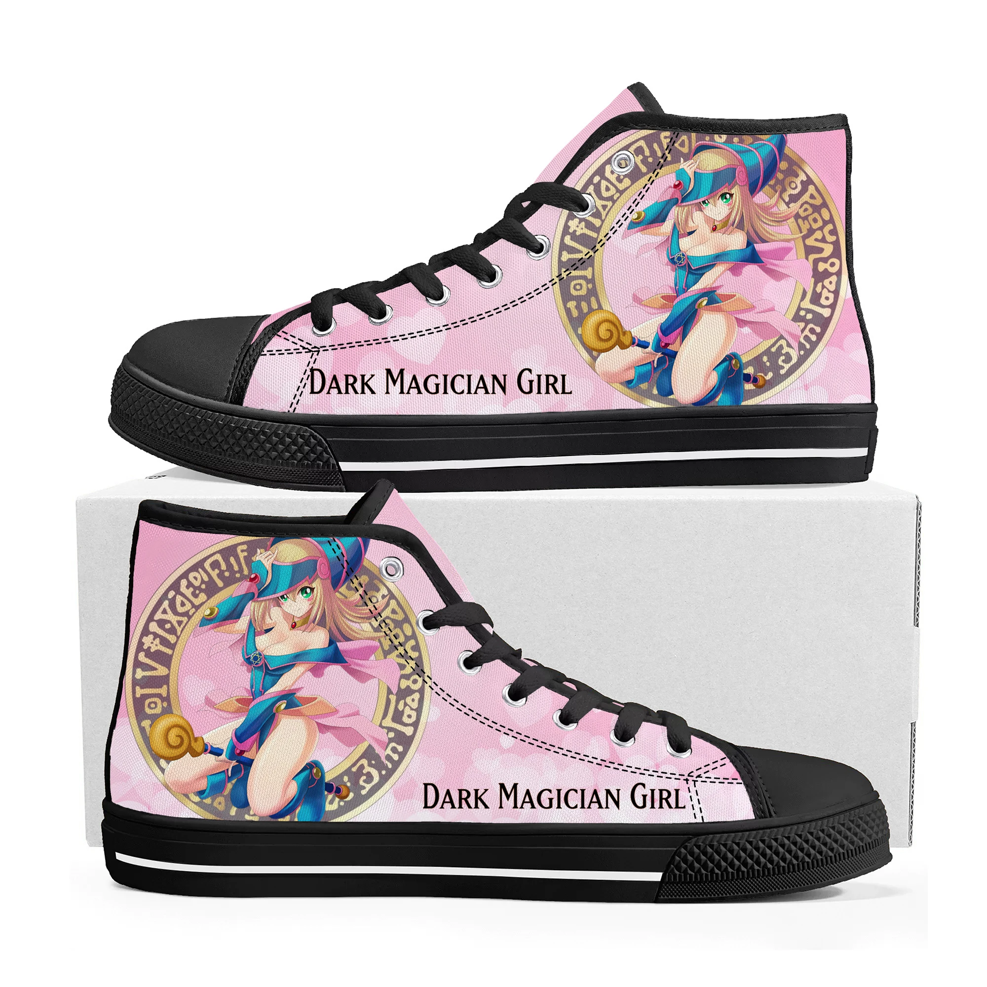 

Yu-Gi-Oh Yami Mutou Dark Magician Girl High Top Sneakers Mens Womens Teenager Canvas Sneaker Casual Couple Shoes Custom Shoe