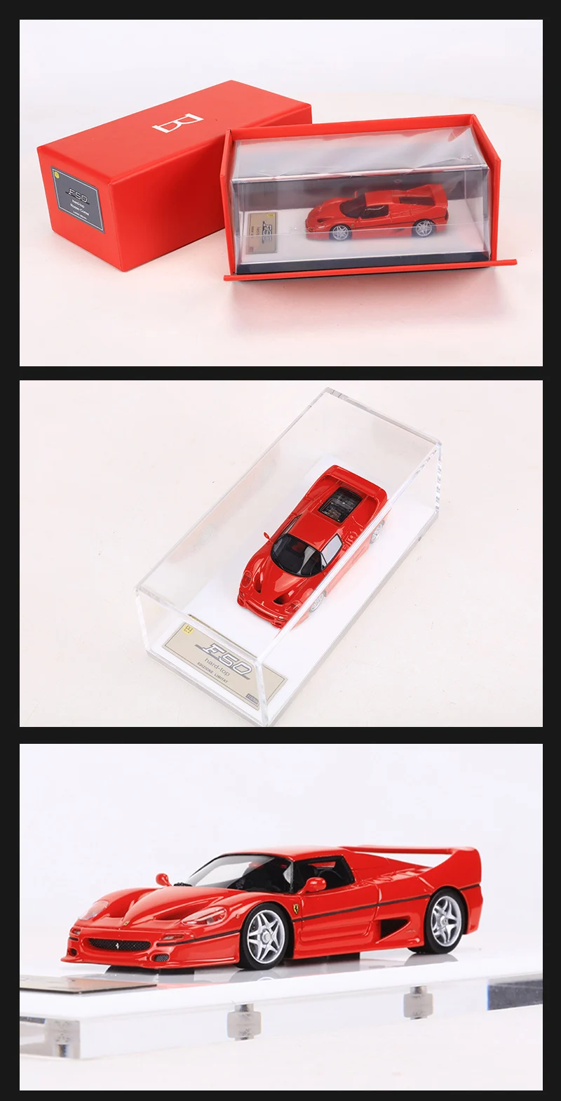 DMH 1:64 F50 Hardtop Sports Car Simulation Resin Car ModelLimited Edition 299 