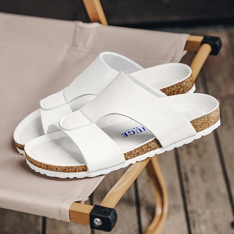 Men's Summer Cork Clogs, Anti-slip Casual Outdoor Slides_voghion.com