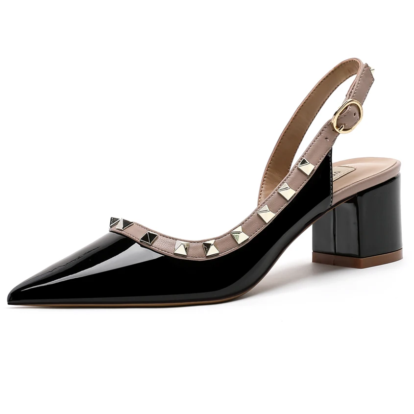صنادل برباط خلفي للنساء ، أحذية كعب عالي أنيقة ، م...