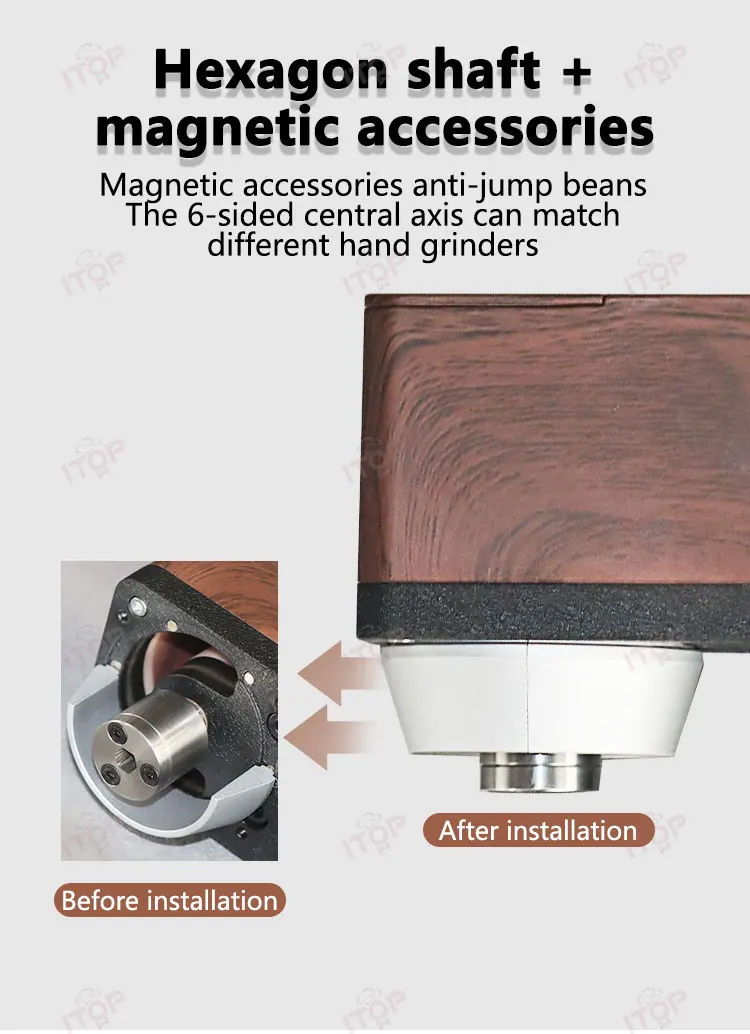 ITOP MG-U New Upgrade Electric Stand for Hand Coffee Grinder Variable Speed Grinding Auxiliary Stand Hand Grinder Electric Kit 3