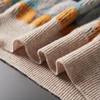 Autumn/Winter 100% Merino Wool Knitted Jacquard Vintage Cashmere Sweater Men's O-Neck Pullover Casual Loose Large Thickened Top 6