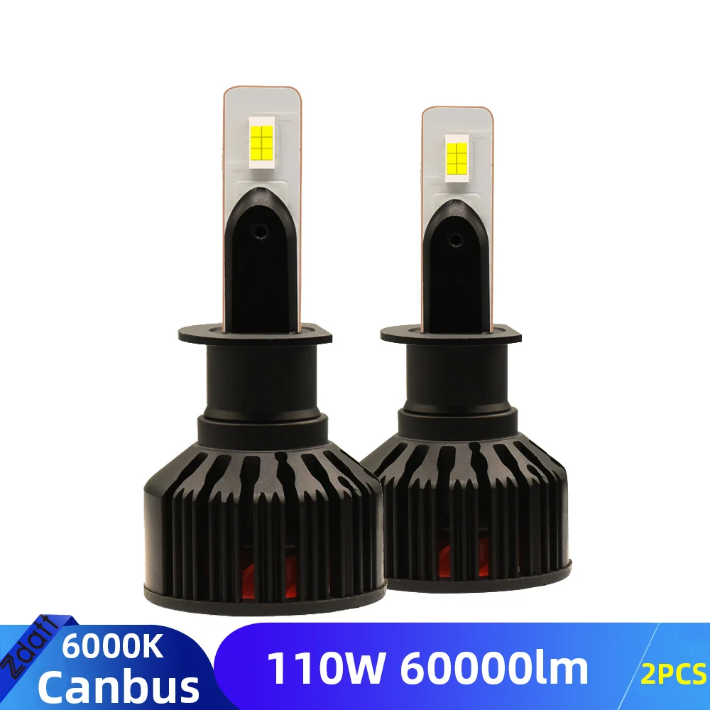 

H4 H7 Canbus Светодиодная автомобильная светодиодная фара 110 Вт 60000LM H1 H8 H9 H11 9005 HB3 9006 HB4 Автоматическая светодиодная лампа Противотуманная фара высокой мощности 6000K 12 В
