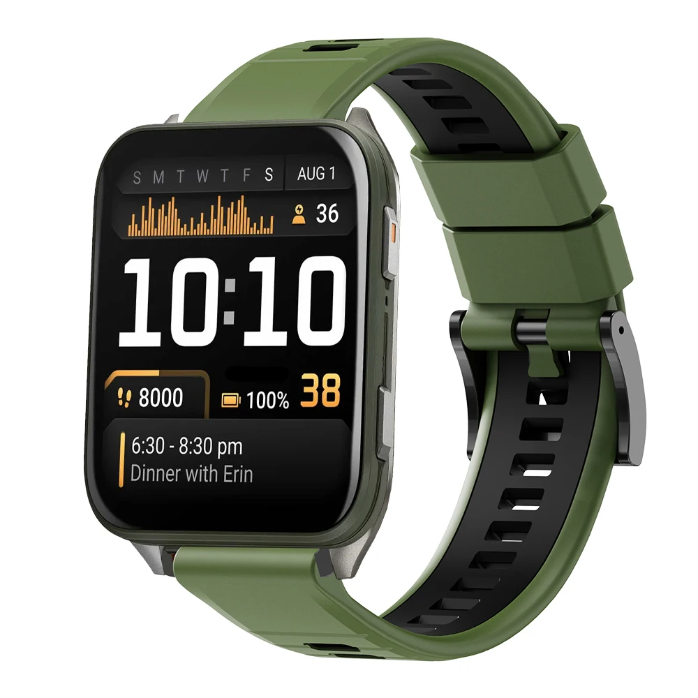 Sporty Two-Tone Silicone Wristband - 24mm Strap
