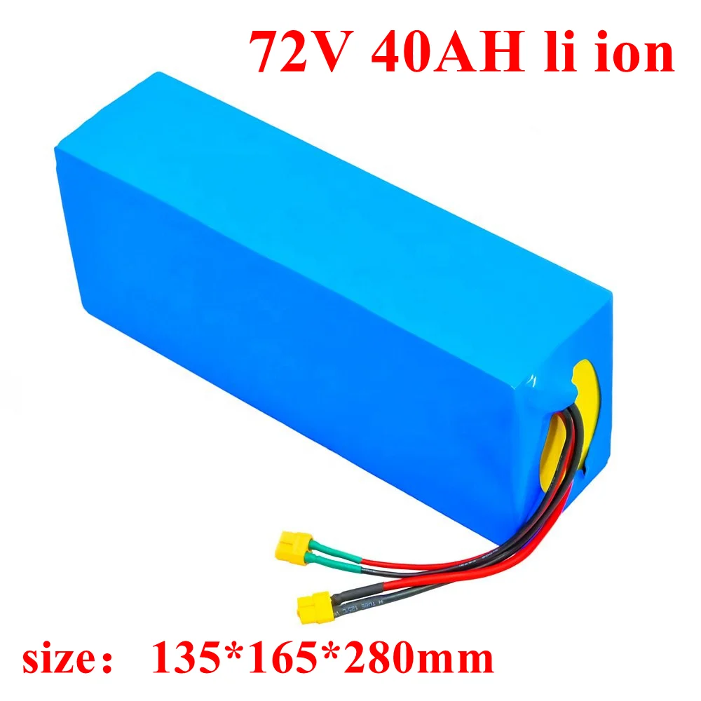 

72v 40Ah lithium ion battery BMS 20S li ion battery for 2000w 3500w 7000w scooter inverter go cart motorcycle +10A charger