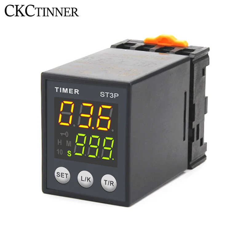 Relé Programável do Tempo do Lcd Digital Atraso do sem Energia Base do Soquete Pf083a St3p1z St3p2z St3p-2zh 12v 24v 220v