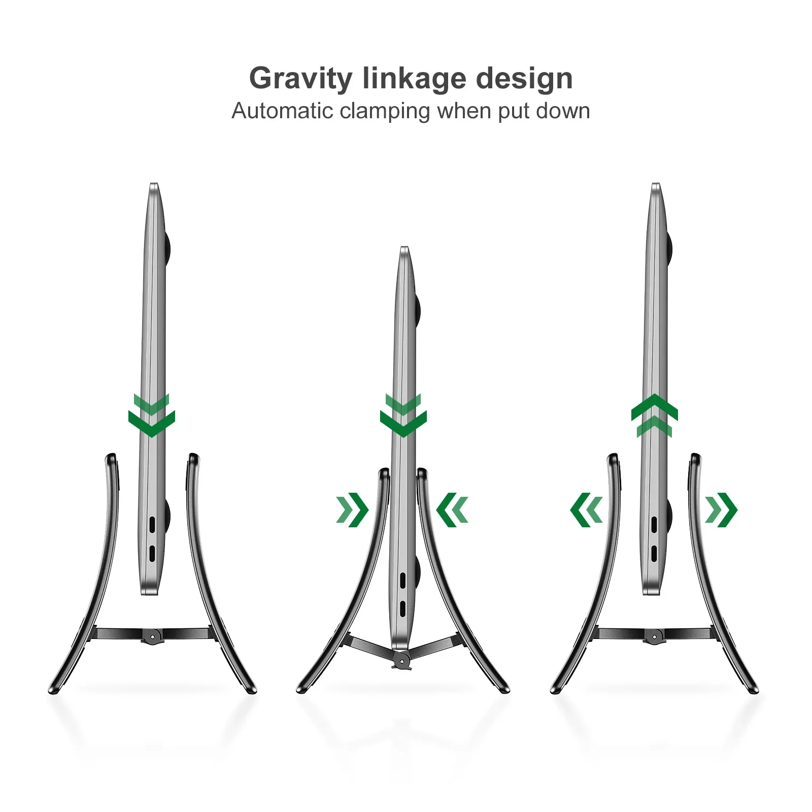 Oatsbasf Vertical Laptop Stand Adjustable Gravity Thickness Desktop Tablet Holder For MacBook Air Pro Xiaomi iPad Samsung Mount