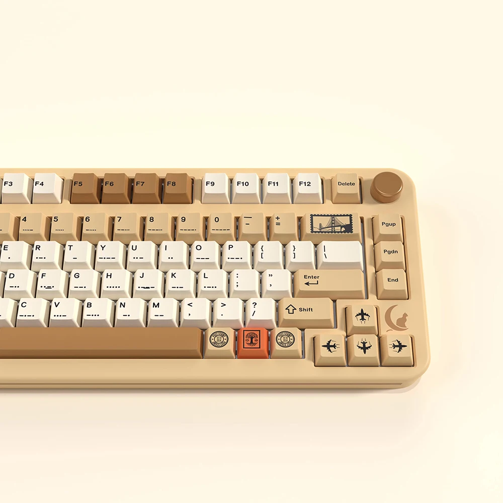 143 Keys Retro Stamps Theme Keycaps Sublimation PBT Cherry Profile