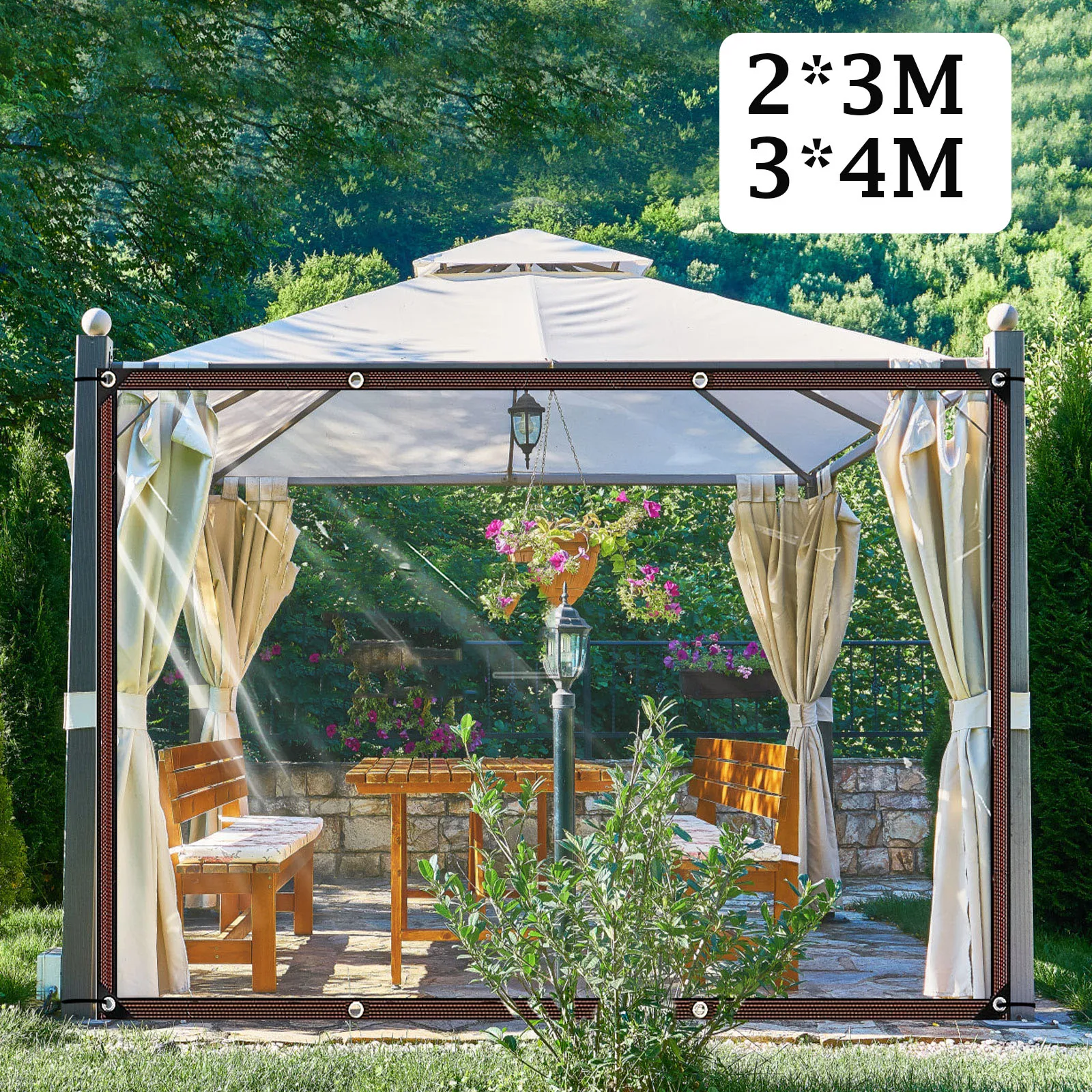 Clear Waterproof Chicken Coop Cover Lightweight Tarpaulin Cover For Outdoor Patio Covering Henhouse Porch Canopy Plant Camping