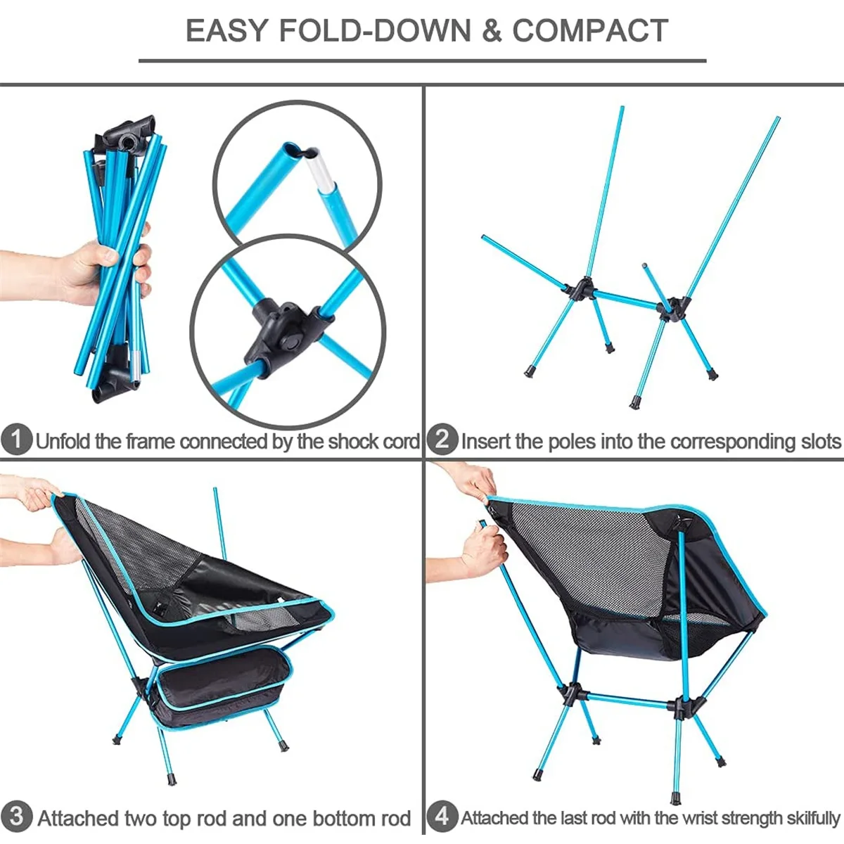 Ultralight Folding Fishing Chair, Portable Outdoor Camping Travel Chair for Hiking Beach Picnic Seat Foldable Fishing Stool Tool 3