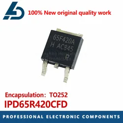 New Original 10Pcs IPD65R420CFD OR IPB65R420CFD 65F6420 TO-252/TO-263 8.7A 650V Power MOSFET Transistor