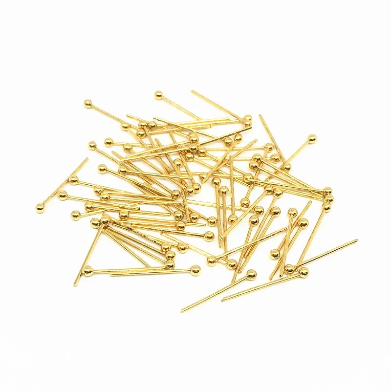 

50pcs/100pcs/Lot Metal Ball Head Pin Multisize Length Bright Tone for DIY Jewelry Making Headpin Findings Accessories