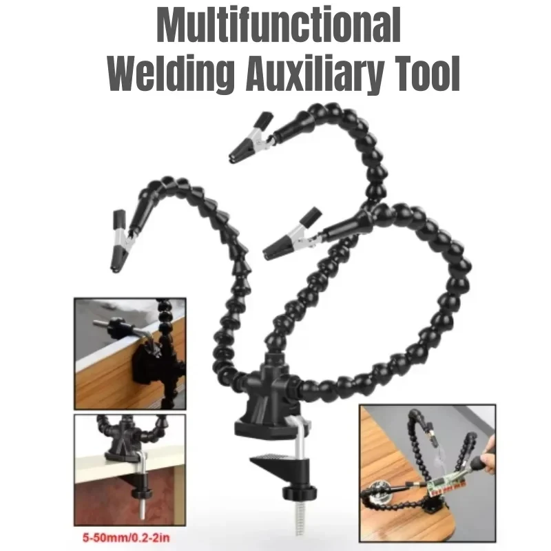 Soldering Station 3Pcs Flexible Arms Soldering Iron Holder Third Helping Hand Tool Pcb Welding Repair