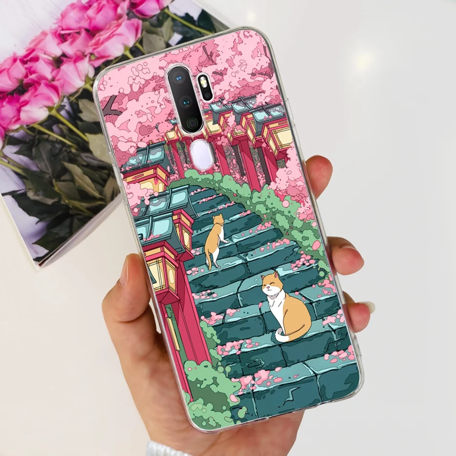 Stylish Painted Clear Silicone Phone Case, Soft Protective Cover