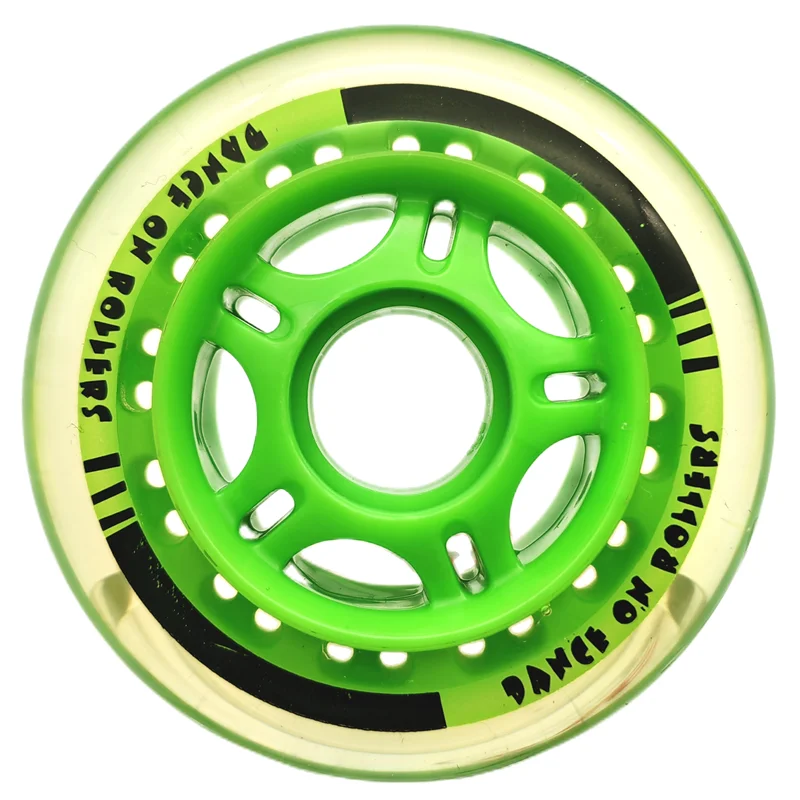 Roller Skating Wheels skate wheel roller wheel transparent green 78a bearing 608 8 wheels/lot