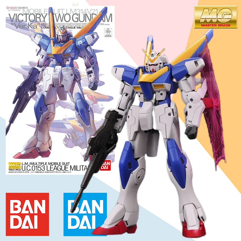 

Bandai Original BOX MG MASTER GRADE 1/100 VICTORY TWO GUNDAM Ver.Ka Anime ActionFigureAssembly Model Kit Toy Gift for Children