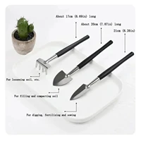 Ideal for gardeners, this mini stylish stainless steel gardening set includes essential planting and care tools for succulents a 2