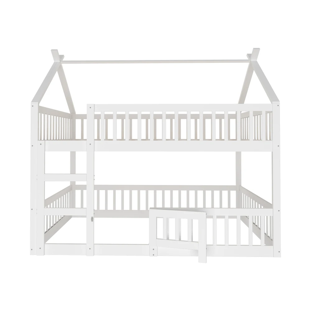 90*200cm/140*200cm Modernes Etagenbett für Kinder, Familienbett für Kinder, mit Treppe, Loft-Design, Etagenbettgestell aus massivem Holz – Detail 5