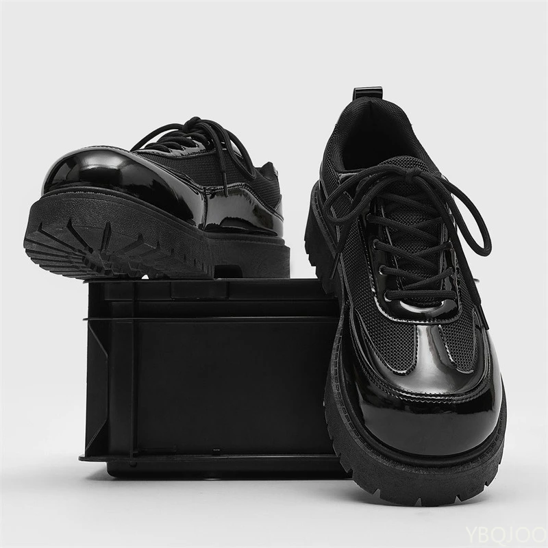 أحذية رجالية عصرية متعددة الاستخدامات لربيع وخريف كاجوال مريحة ومنخفضة من الأعلى ونعل سميك وأحذية رسمية بسيطة وأنيقة
