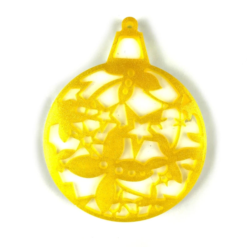 

KIKI 9/10 Pcs Christmas Ball Keychain Epoxy Resin Mold Xmas Pendants Silicone Mould