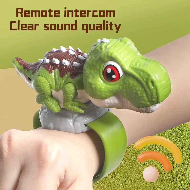 2PCS Dinosaur Walkie Talkie Watch-Style Wireless Interphone Children Education Toys for Kids Camping outdoor Interactive gift 4