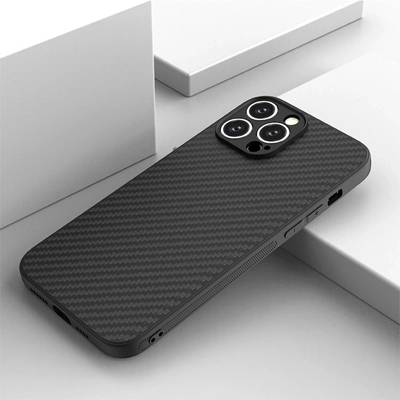 New For Apple iphone Pro Max 16E MINI 14 15 16PLUS Ultra-thin Soft TPU Carbon Fiber protect Back Cover Case