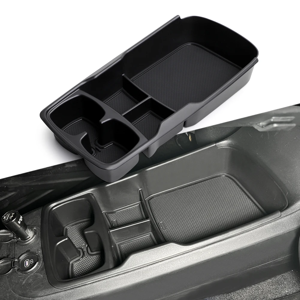 

Center Console Storage Box for Kia EV6 2022 - 2023 Car Central Lower Layer Tray Organizer Accessories Tidying Black