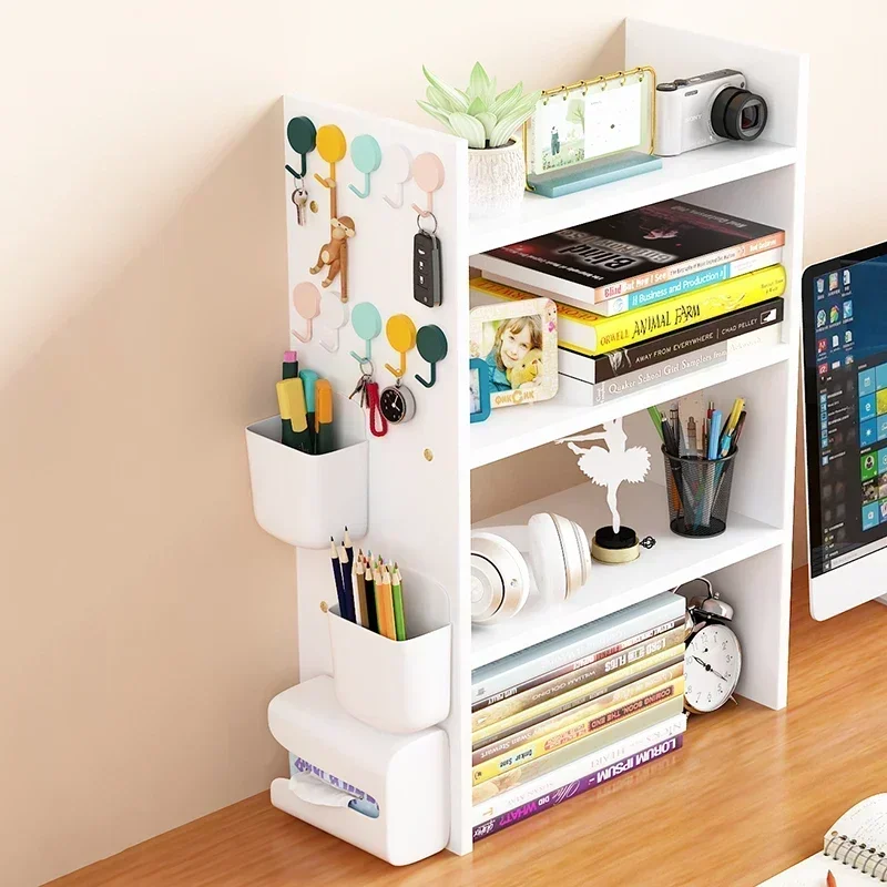 Newspaper Wooden Book Shelf Fashionable Corner Aesthetic Shelf Removable Office Accessories