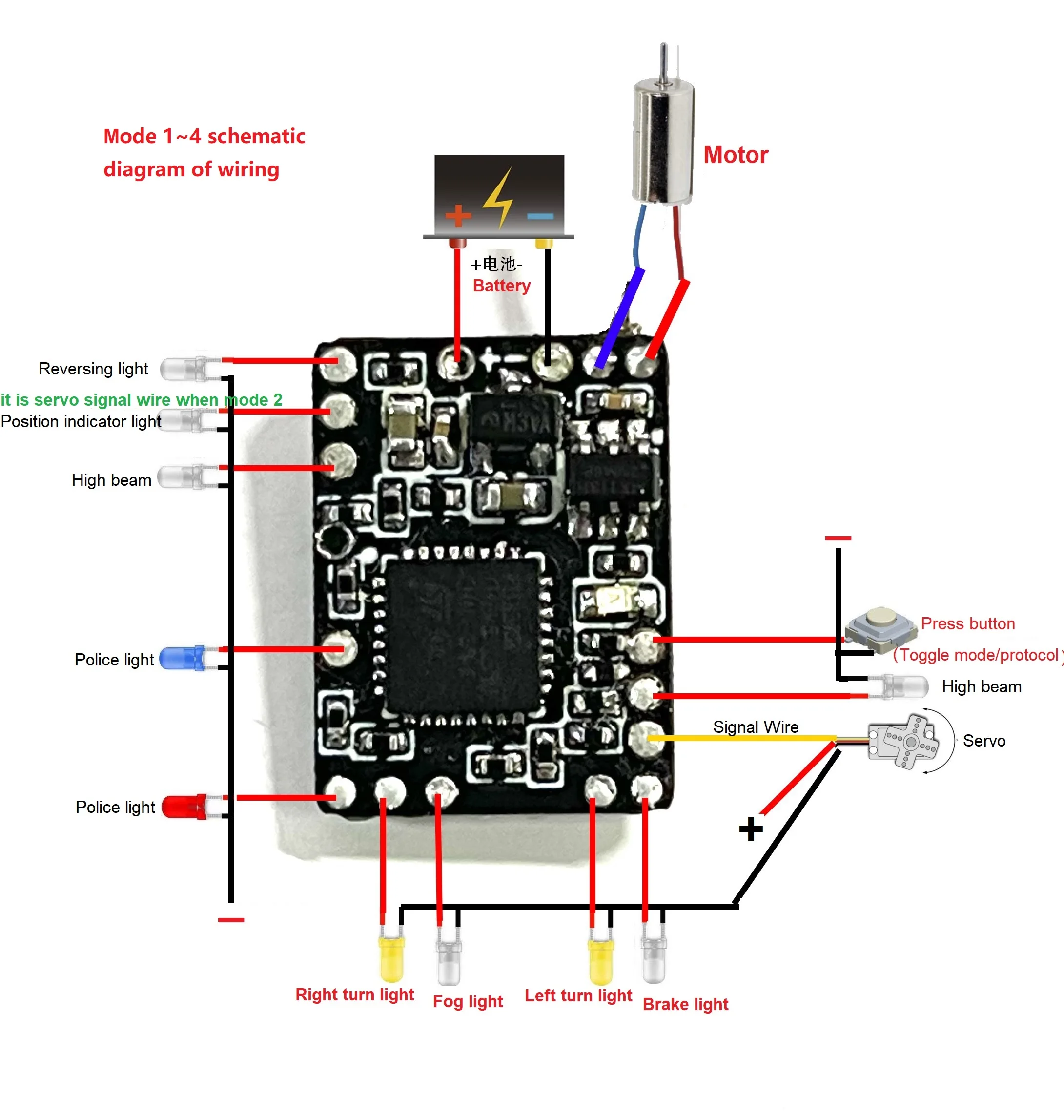Récepteur RC miniature avec ESC intégré à côté d'une pièce de 1 euro pour échelle.