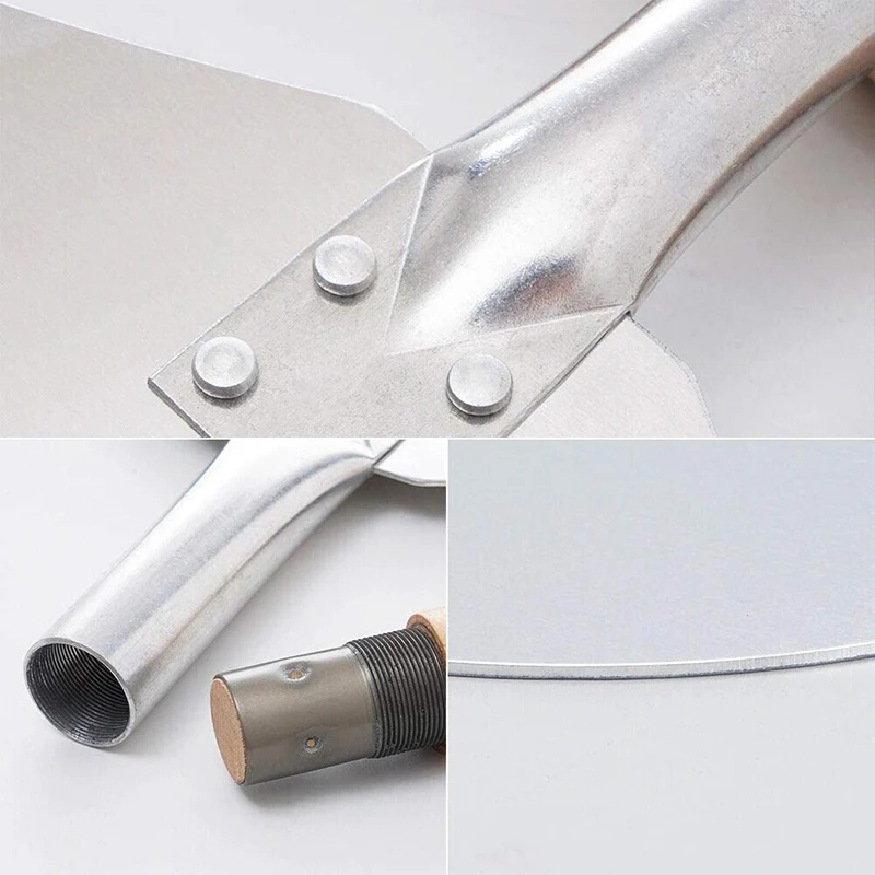 Aluminum Long Pizza Peel Paddle With Detachable Wooden Handle Nonstick Pizza Shovel Baking Turner Homemade Bread Tools pizza peel,pizza bakeware