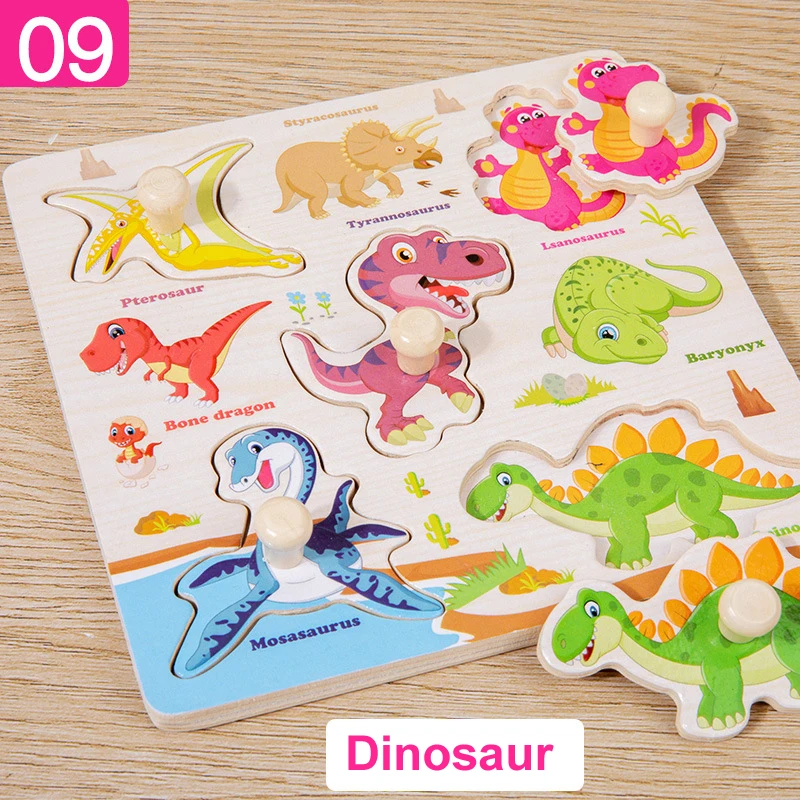 Montessori Wooden Animal Puzzle Board