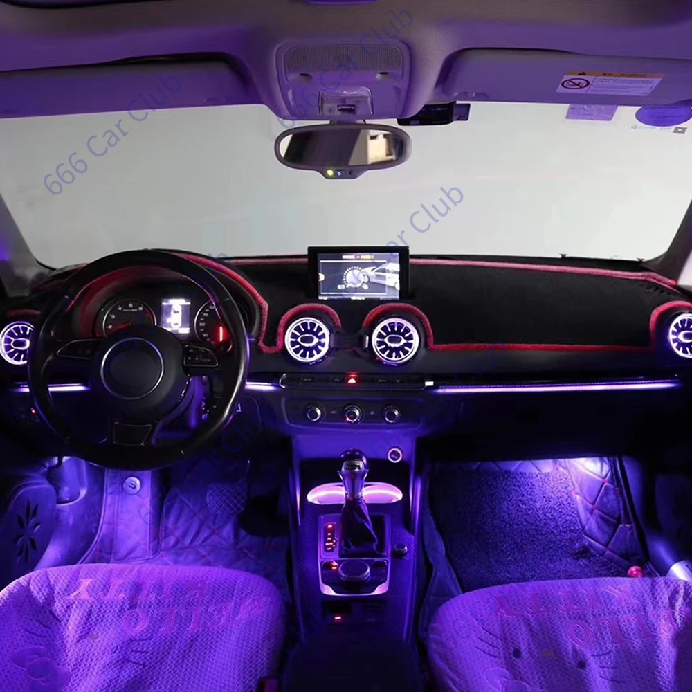 Audi A3エアベント用 LEDアンビエントライトセット(2004-2020) 256 Colours Air Vents For Audi A3 S3 RS3 8V 8Y 8P 2004-2020 Car