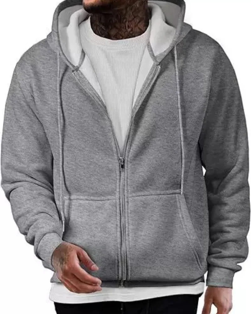 الرجال طويلة الأكمام قلنسوة بسحاب الخريف الشتاء أزياء عارضة فضفاضة تناسب البلوز ملابس رياضية الذكور الزي