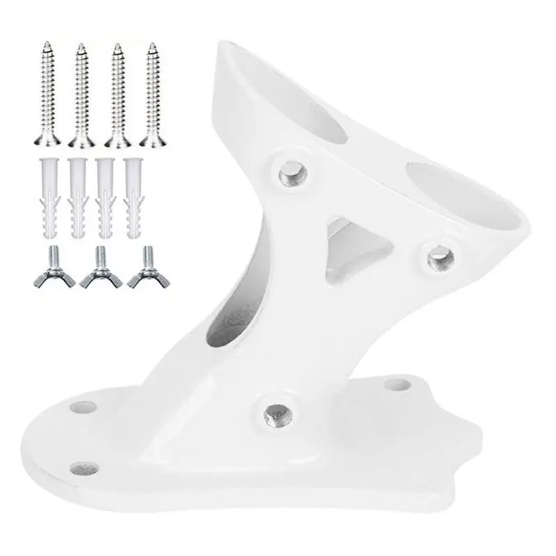 Flag Pole Holder For Outside House Adjustable Heavy Duty Holder Mounting Brackets Metal Base Stand Heavy Duty Wall Mount For