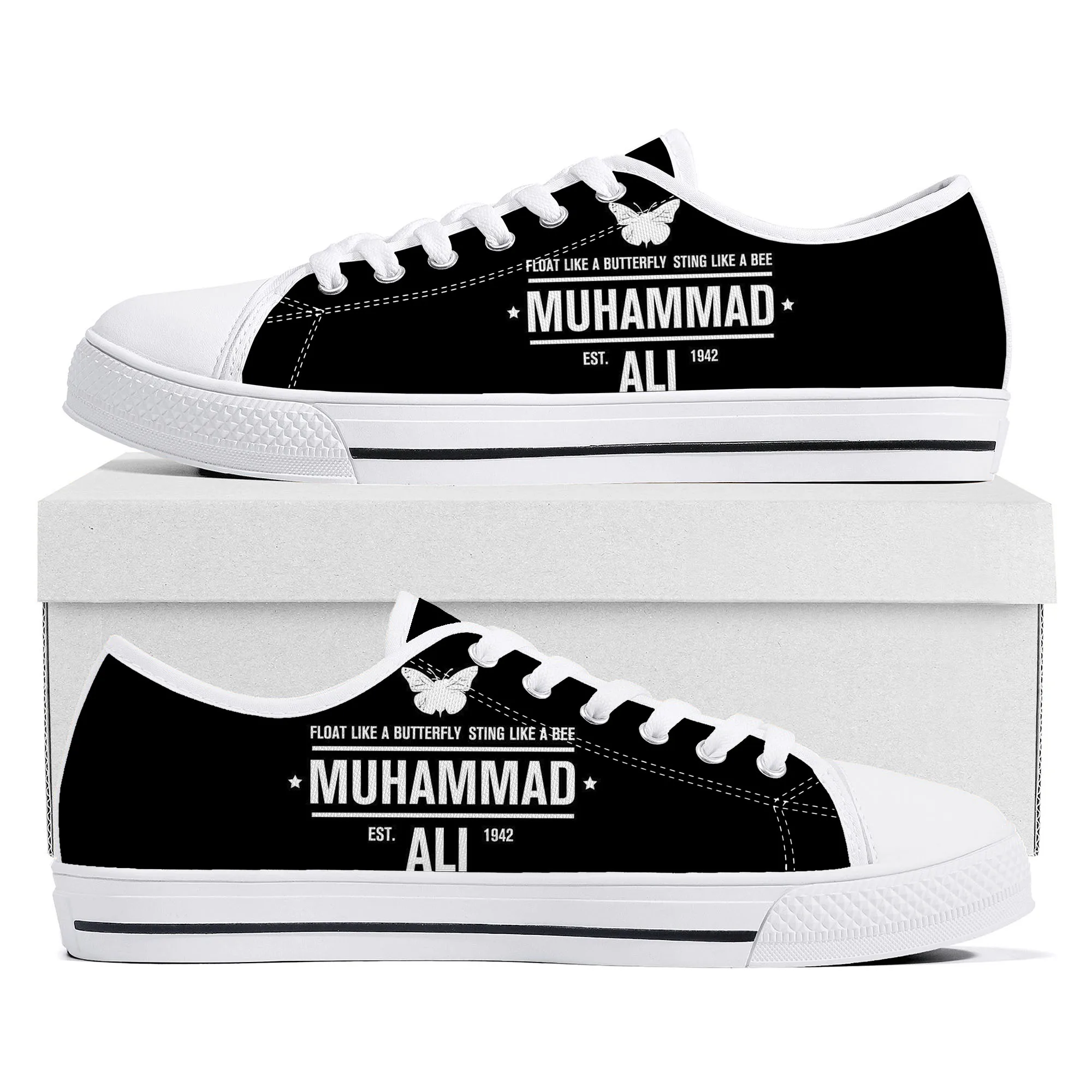 

Muhammad Ali Legendary Boxer Boxing Champ Low Top Sneakers Mens Womens Teenager Canvas Sneaker Casual Shoes Customize DIY Shoe