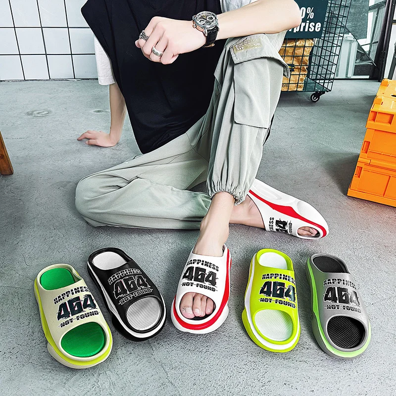 Slip Slippers for Men Non-Slip Slip Comfy With Thick Sole Slipper for Indoor Outdoor Soft Foam Sliders_voghion.com