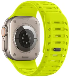 Magnetic Silicone Comfort Strap for Apple Watch (Fluorescent green)